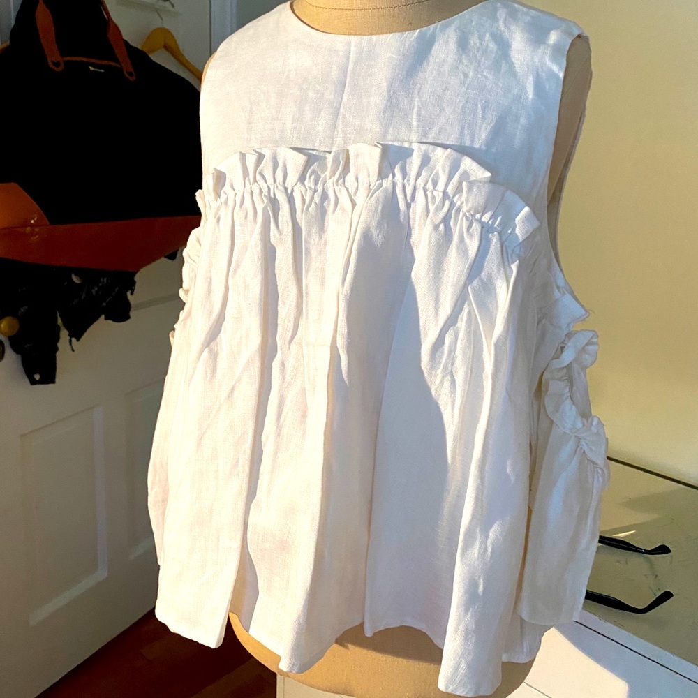 J.O.A. Los Angeles 100% Linen white NWT